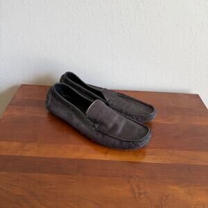 Prada Gray Black Pony Hair Fur Loafer Slip On Womens 8.5 Made In Italy Old Money